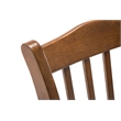 Pemberly Row Rubberwood Contoured Farmhouse Dining Chair (Set of 2) in Walnut