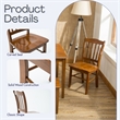 Pemberly Row Rubberwood Contoured Farmhouse Dining Chair (Set of 2) in Walnut