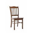 Pemberly Row Rubberwood Contoured Farmhouse Dining Chair (Set of 2) in Walnut