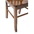 Pemberly Row Rubberwood Contoured Farmhouse Dining Chair (Set of 2) in Walnut
