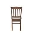 Pemberly Row Rubberwood Contoured Farmhouse Dining Chair (Set of 2) in Walnut