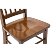 Pemberly Row Rubberwood Contoured Farmhouse Dining Chair (Set of 2) in Walnut