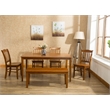 Pemberly Row Rubberwood Dining Bench Seats 2 to 3 with Floor Glides in Walnut