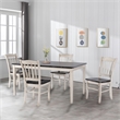 Pemberly Row Rectangular Rubberwood Dining Table for 6 in European Black Ash