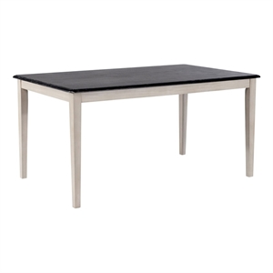 Pemberly Row Rectangular Rubberwood Dining Table for 6 in European Black Ash