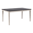Pemberly Row Rectangular Rubberwood Dining Table for 6 in European Black Ash
