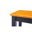 Pemberly Row Rubberwood Mid Century Dining Bench Seats 2 to 3 in Black and Oak