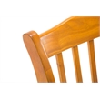 Pemberly Row Rubberwood Contoured Slat Back Dining Chair (Set of 2) in Oak