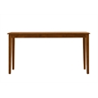 Pemberly Row Solid Rubberwood Rectangular Dining Table for 6 Guests in Walnut