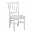 Pemberly Row Rubberwood Slat Back Contoured Dining Chair (Set of 2) in Cream