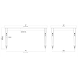 Pemberly Row Rubberwood Farmhouse Dining Table Seats 6 in White and Natural