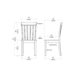 Pemberly Row Rubberwood Farmhouse Contoured Dining Chair (Set of 2) Black Cherry