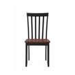 Pemberly Row Rubberwood Farmhouse Contoured Dining Chair (Set of 2) Black Cherry