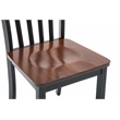 Pemberly Row Rubberwood Farmhouse Contoured Dining Chair (Set of 2) Black Cherry