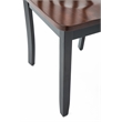 Pemberly Row Rubberwood Farmhouse Contoured Dining Chair (Set of 2) Black Cherry