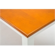 Pemberly Row Shaker Style Rubberwood Dining Table Seats 6 in Cream Honey Oak