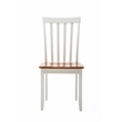 Pemberly Row Rubberwood Farmhouse Dining Chair (Set of 2) in Cream and Honey Oak