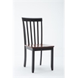 Pemberly Row Rubberwood Contoured Dining Chair (Set of 2) in Black Cherry