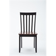 Pemberly Row Rubberwood Contoured Dining Chair (Set of 2) in Black Cherry