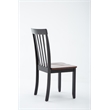 Pemberly Row Rubberwood Contoured Dining Chair (Set of 2) in Black Cherry