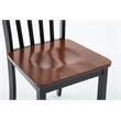 Pemberly Row Rubberwood Contoured Dining Chair (Set of 2) in Black Cherry
