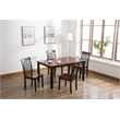 Pemberly Row Rubberwood Contoured Dining Chair (Set of 2) in Black Cherry