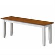 Pemberly Row Rubberwood 6 Piece Shaker Dining Set for 6 in Cream Honey Oak