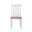 Pemberly Row Hardwood Contoured Dining Chair (Set of 2) in Cream Honey Oak