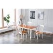 Pemberly Row Hardwood Contoured Dining Chair (Set of 2) in Cream Honey Oak