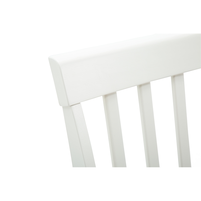 Pemberly Row Hardwood Contoured Dining Chair (Set of 2) in Cream Honey Oak