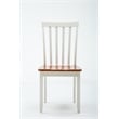 Pemberly Row Rubberwood 5 Piece Farmhouse Dining Set for 4 in Cream Honey Oak