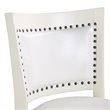 Pemberly Row Hardwood Bar Height Swivel Stool with Faux Leather in Buttermilk