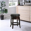 Pemberly Row Backless Rubberwood Swivel Counter Stool Nailhead in Cappuccino
