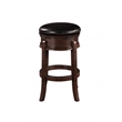 Pemberly Row Hardwood Bar Height Swivel Stool Foam Cushion in Cappuccino