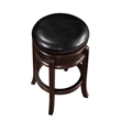 Pemberly Row Hardwood Bar Height Swivel Stool Foam Cushion in Cappuccino