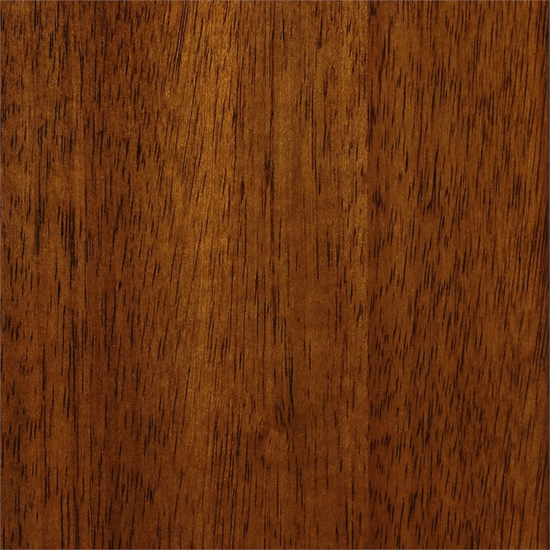 Pemberly Row Hardwood Bar Height Backless Swivel Stool Contoured Seat in Walnut