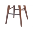 Pemberly Row Hardwood Backless Bar Swivel Stool Contoured Seat in Cappuccino