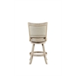 Pemberly Row Rubberwood Nailhead Swivel Counter Stool in Ivory