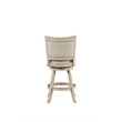 Pemberly Row Rubberwood Nailhead Swivel Counter Stool in Ivory