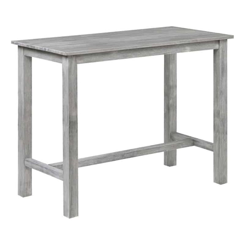 Pemberly Row Acacia Wood Rustic Pub Table for 4 in Storm Gray