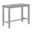 Pemberly Row Acacia Wood Rustic Pub Table for 4 in Storm Gray