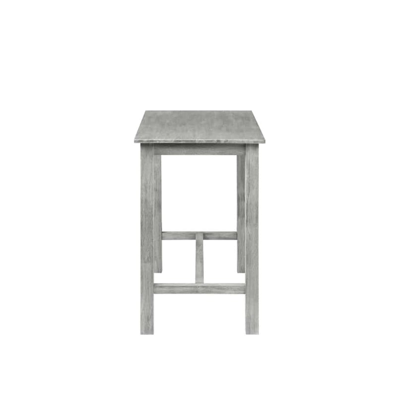Pemberly Row Acacia Wood Rustic Pub Table for 4 in Storm Gray