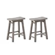 Pemberly Row 4-Piece Acacia Wood Saddle Pub Set in Storm Gray