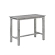 Pemberly Row 4-Piece Acacia Wood Saddle Pub Set in Storm Gray