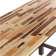 Pemberly Row Rubberwood Rustic Wire-Brush Pub Table in Blended Espresso