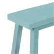 Pemberly Row Acacia Wood Backless Contoured Bench in Aspen Valley