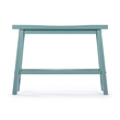 Pemberly Row Acacia Wood Backless Contoured Bench in Aspen Valley