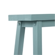Pemberly Row Acacia Wood Backless Contoured Bench in Aspen Valley