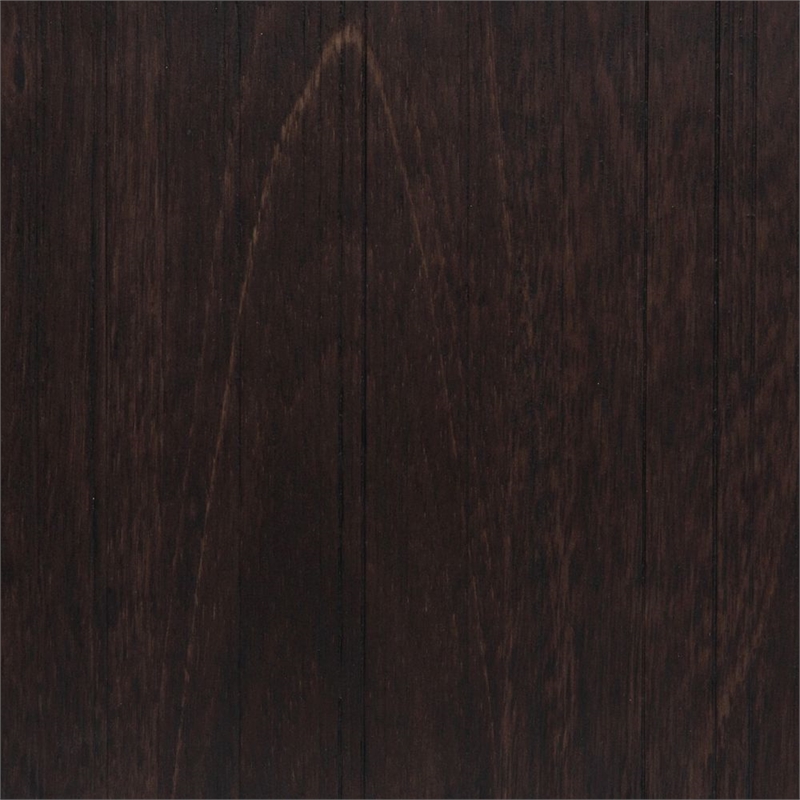 Pemberly Row Acacia Wood Backless Saddle Counter Stool in Blended Espresso