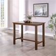 Pemberly Row Acacia Wood Pub Table for 4 in Chestnut Wire-Brush